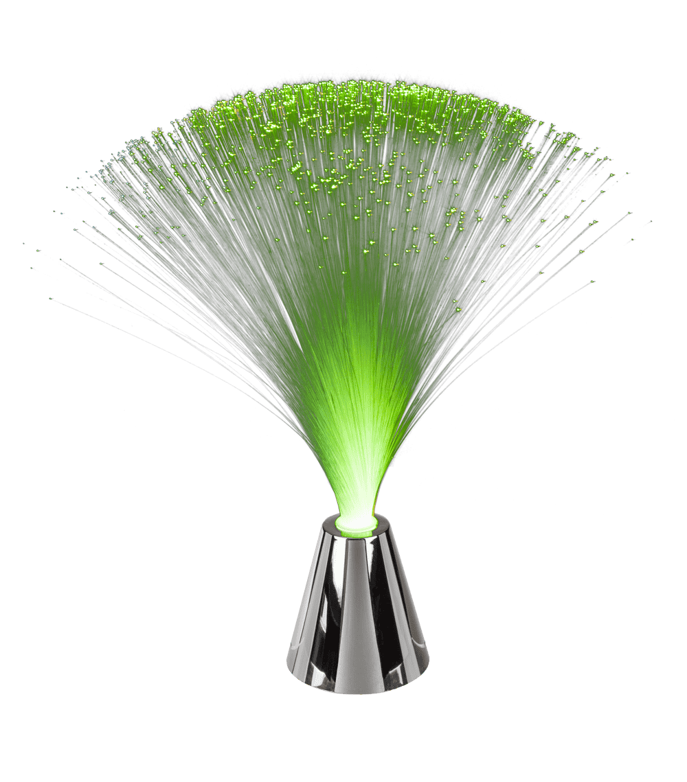 Plastic Fiber lamp with chrome base,