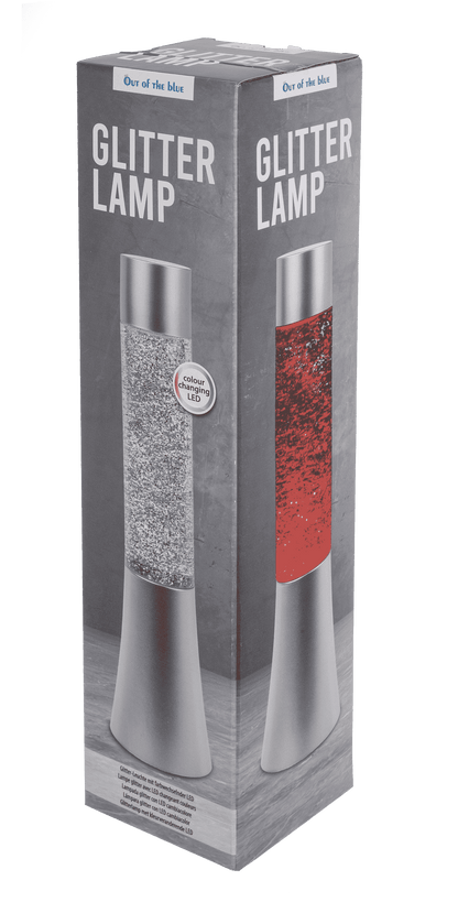 Glitter lamp with colour changing LED,