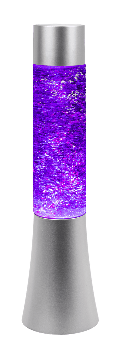 Glitter lamp with colour changing LED,