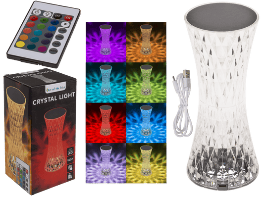 Crystal light, with colour-changing LED,