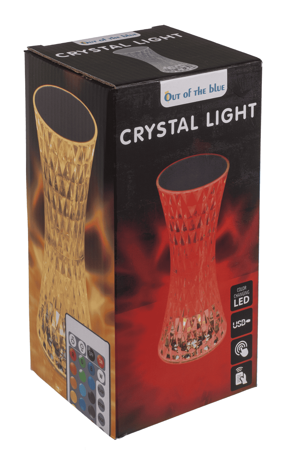 Crystal light, with colour-changing LED,
