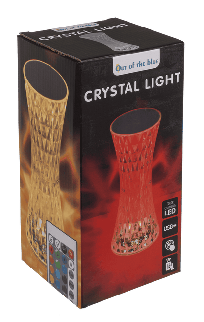 Crystal light, with colour-changing LED,