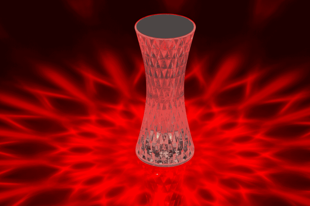 Crystal light, with colour-changing LED,