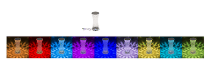 Crystal light, with colour-changing LED,