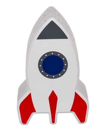 Night light with star projector, rocket,