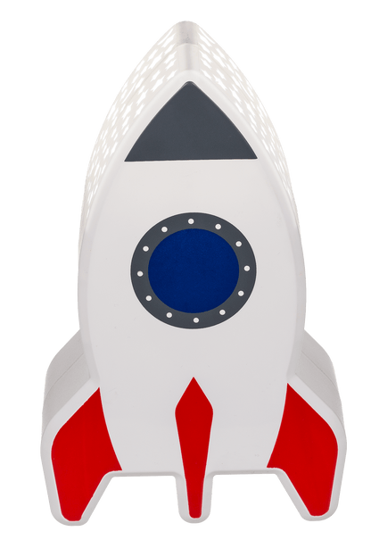 Night light with star projector, rocket,