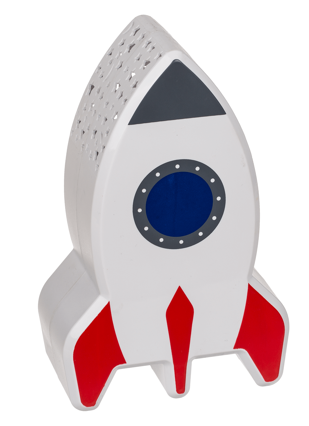 Night light with star projector, rocket,