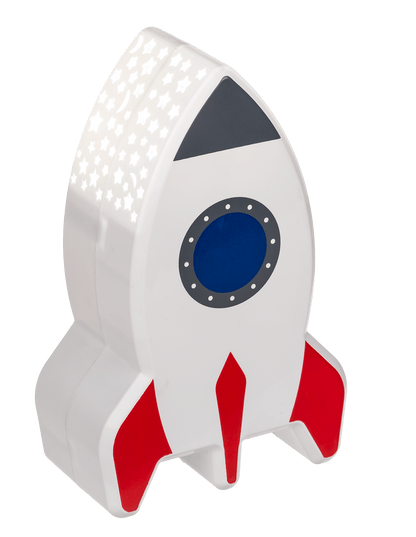 Night light with star projector, rocket,