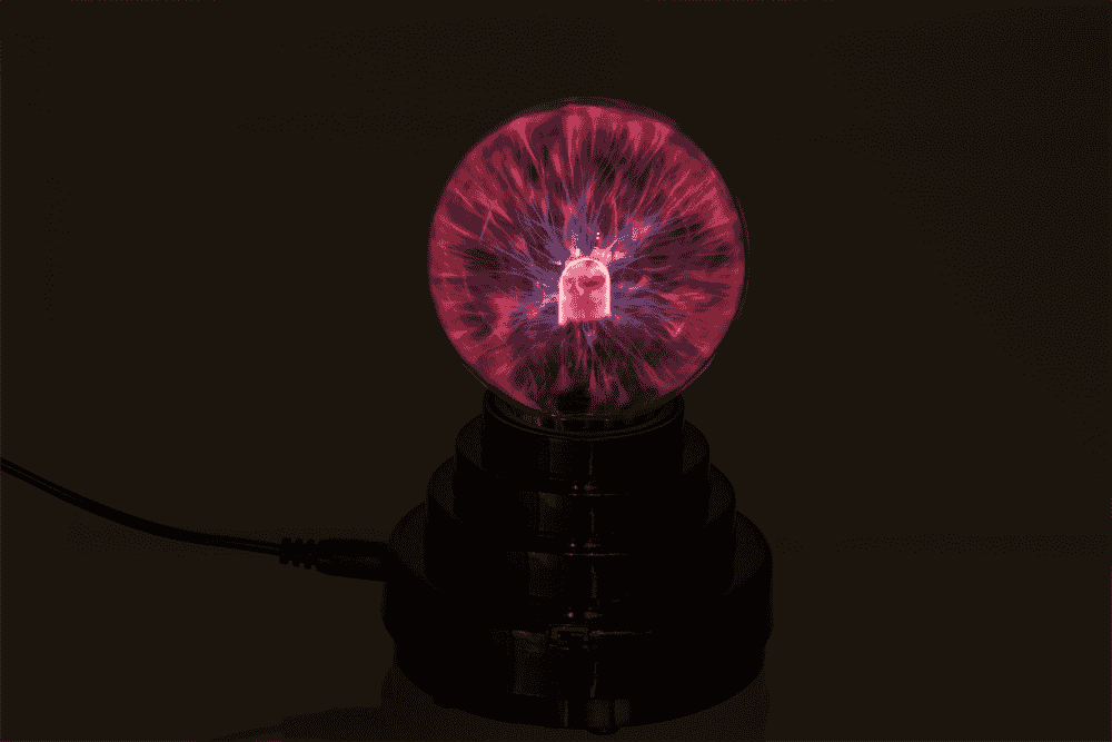 Plasma ball, ca. 10  x 14 cm,