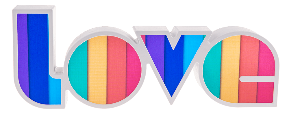 Light, Rainbow Love, ca. 36 x 13,5 cm,