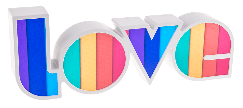 Light, Rainbow Love, ca. 36 x 13,5 cm,