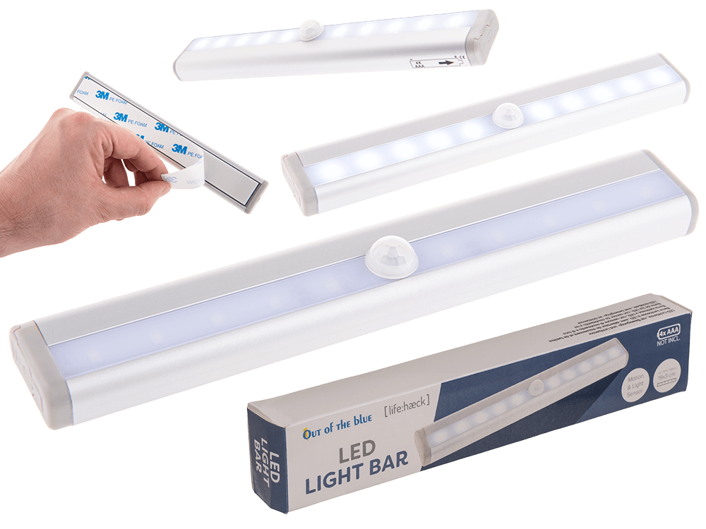 LED Light Bar, with motion & light sensor,