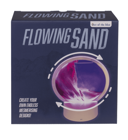 Rotating sand picture, with colour-changing LED