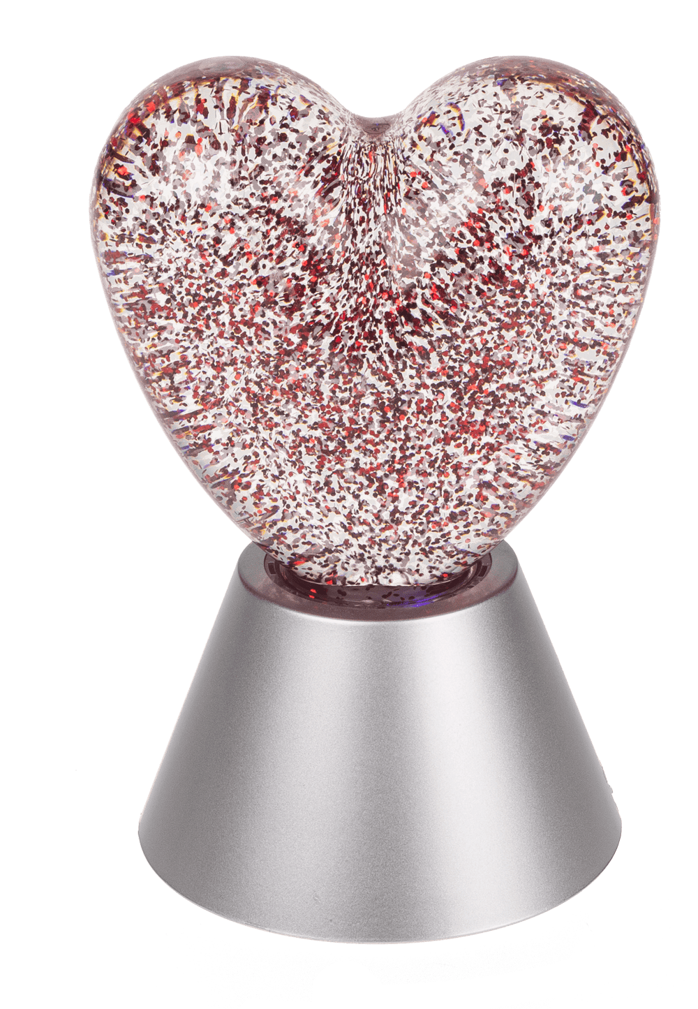 Glitter light "Heart", with red glitter,