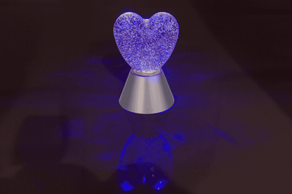 Glitter light "Heart", with red glitter,