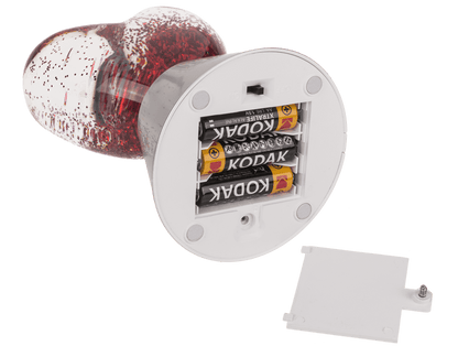 Glitter light "Heart", with red glitter,