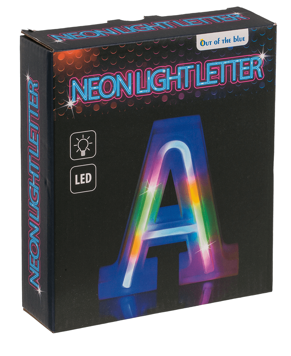 Neon Light Letter, A,  Height: 16 cm, for