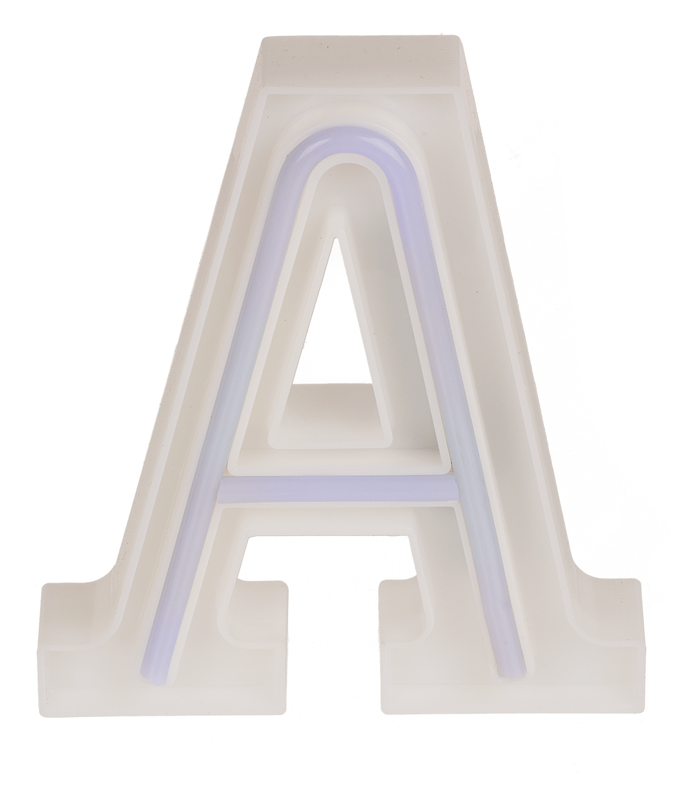 Neon Light Letter, A,  Height: 16 cm, for