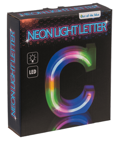 Neon Light Letter, C,  Height: 16 cm, for
