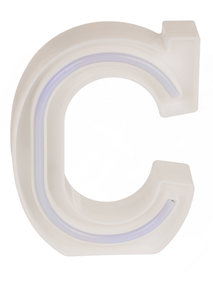 Neon Light Letter, C,  Height: 16 cm, for