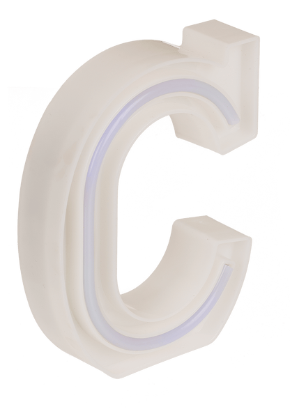 Neon Light Letter, C,  Height: 16 cm, for