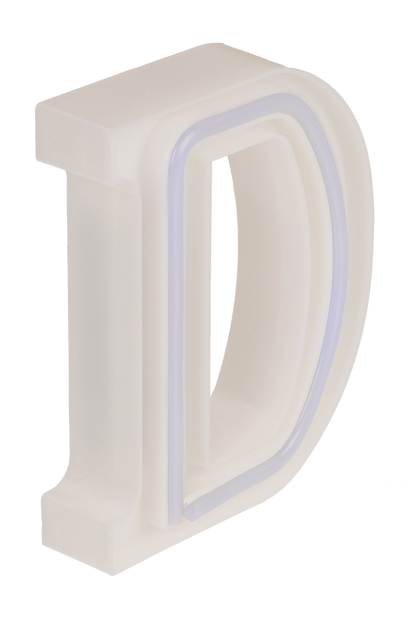 Neon Light Letter, D,  Height: 16 cm, for
