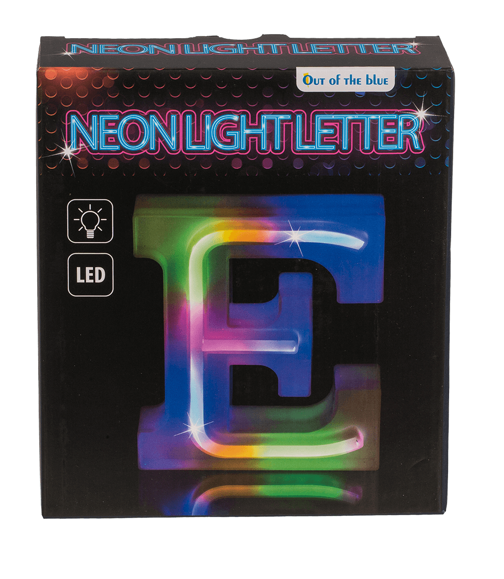 Neon Light Letter, E,  Height: 16 cm, for