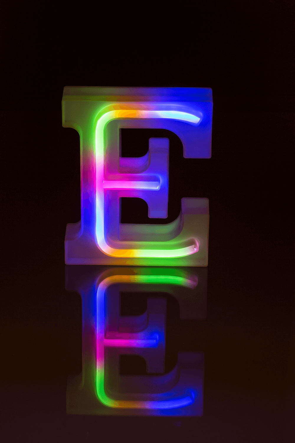 Neon Light Letter, E,  Height: 16 cm, for