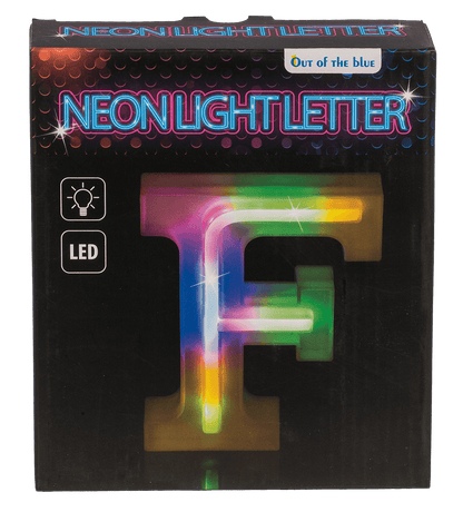 Neon Light Letter, F,  Height: 16 cm, for