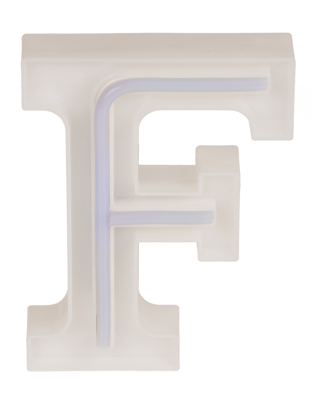 Neon Light Letter, F,  Height: 16 cm, for