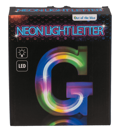 Neon Light Letter,G,  Height: 16 cm, for