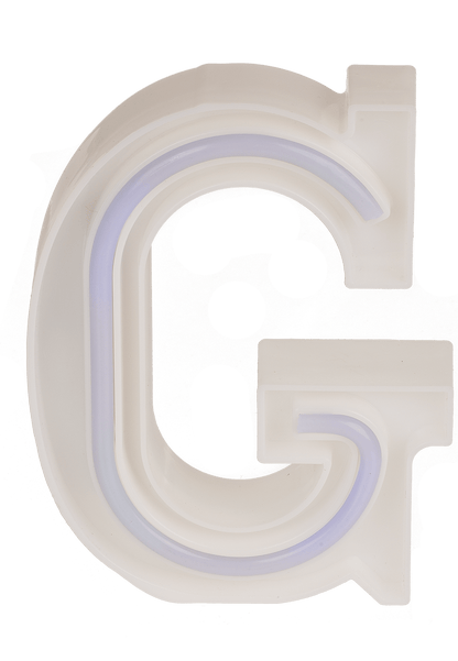 Neon Light Letter,G,  Height: 16 cm, for