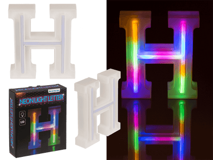 Neon Light Letter; H, Height: 16 cm, for