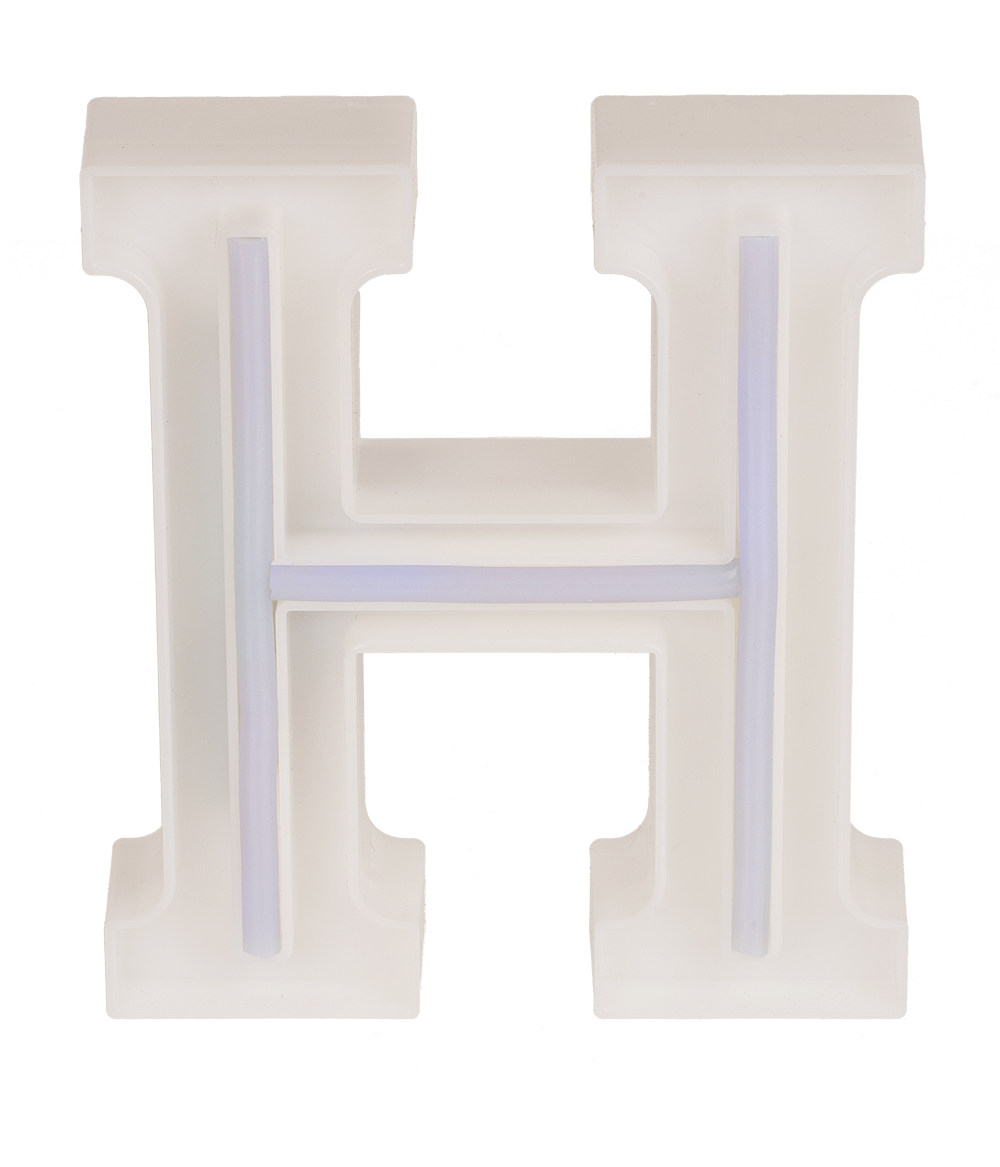 Neon Light Letter; H, Height: 16 cm, for