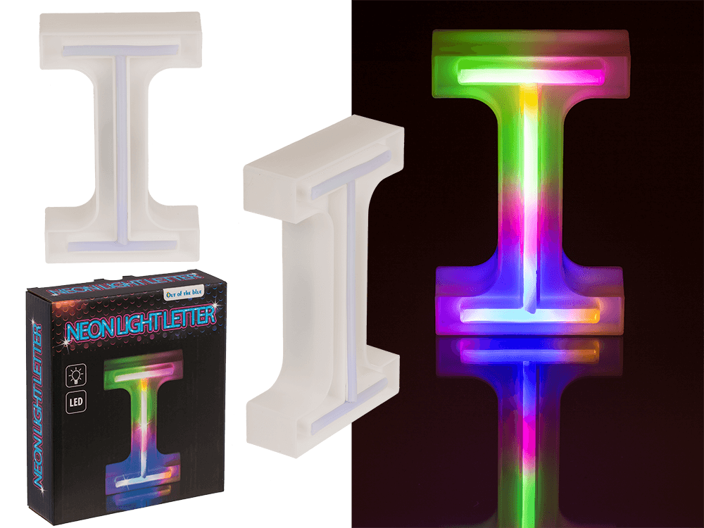 Neon Light Letter; I, Height: 16 cm, for