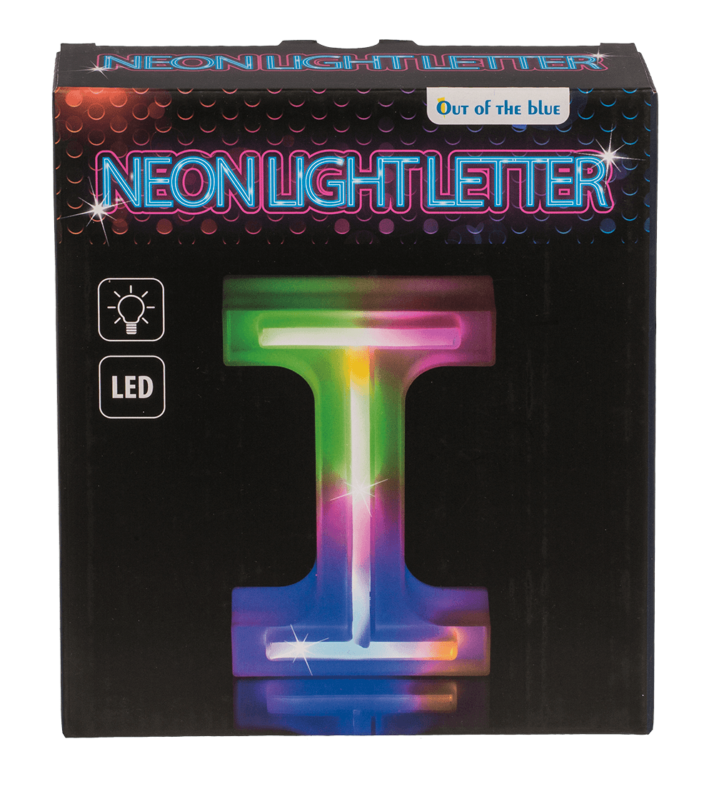 Neon Light Letter; I, Height: 16 cm, for