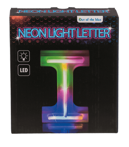 Neon Light Letter; I, Height: 16 cm, for