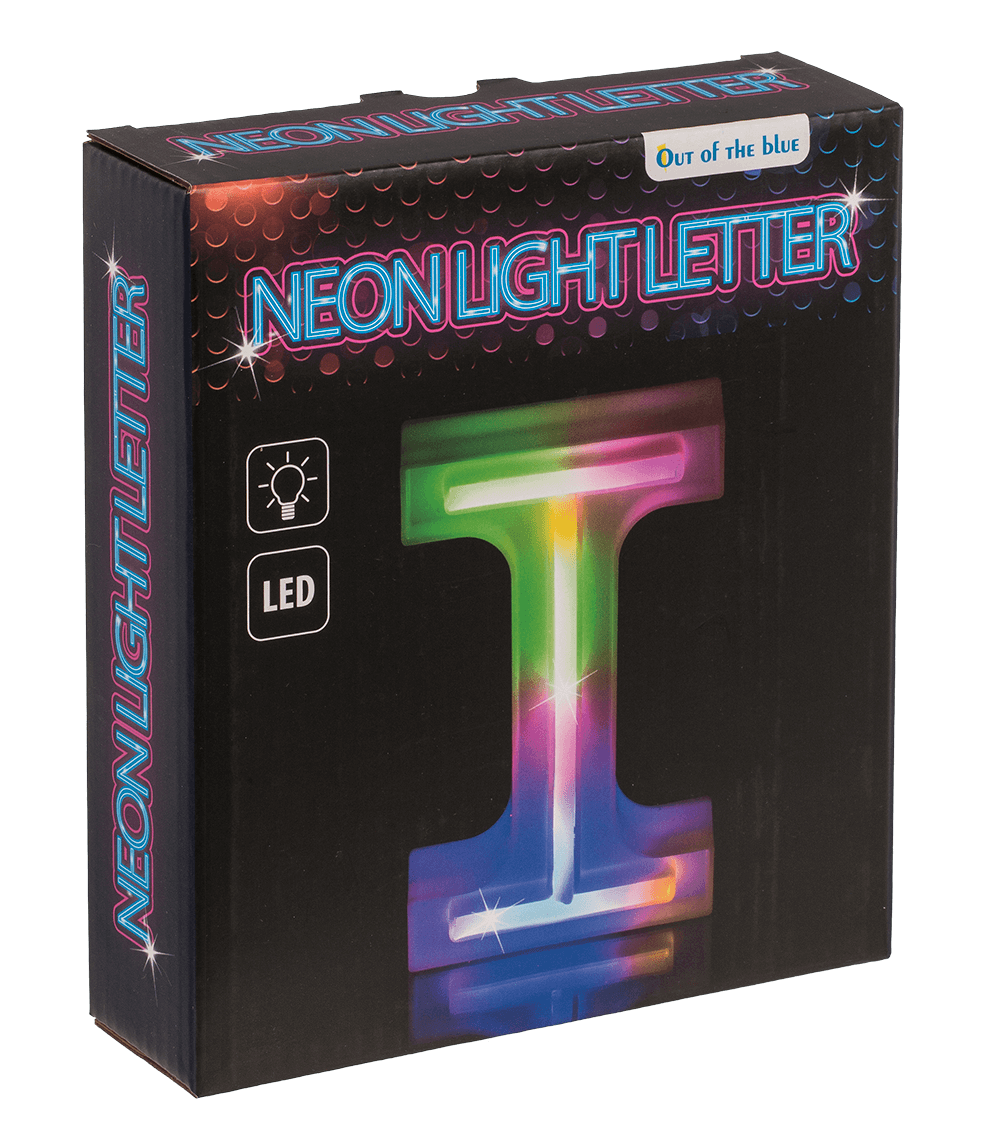 Neon Light Letter; I, Height: 16 cm, for