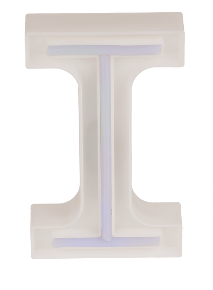 Neon Light Letter; I, Height: 16 cm, for