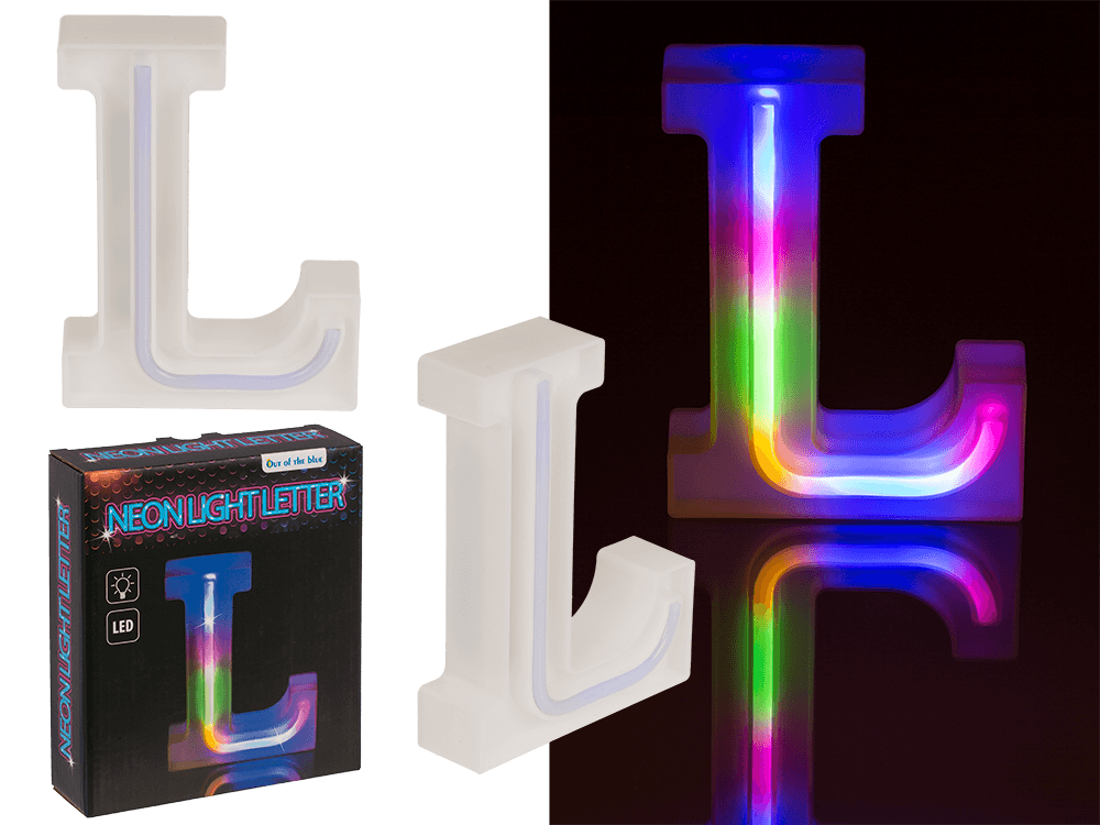 Neon Light Letter, L, Height: 16 cm, for