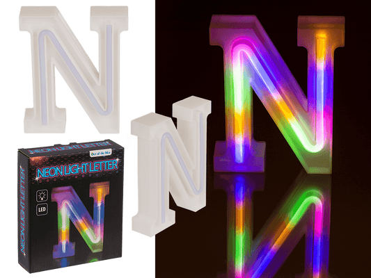 Neon Light Letter, N, Height: 16 cm, for