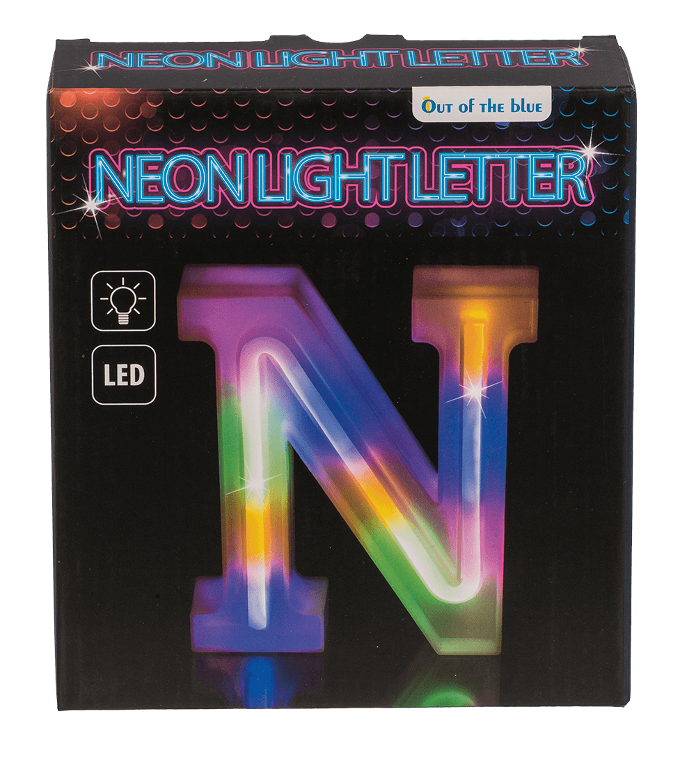 Neon Light Letter, N, Height: 16 cm, for