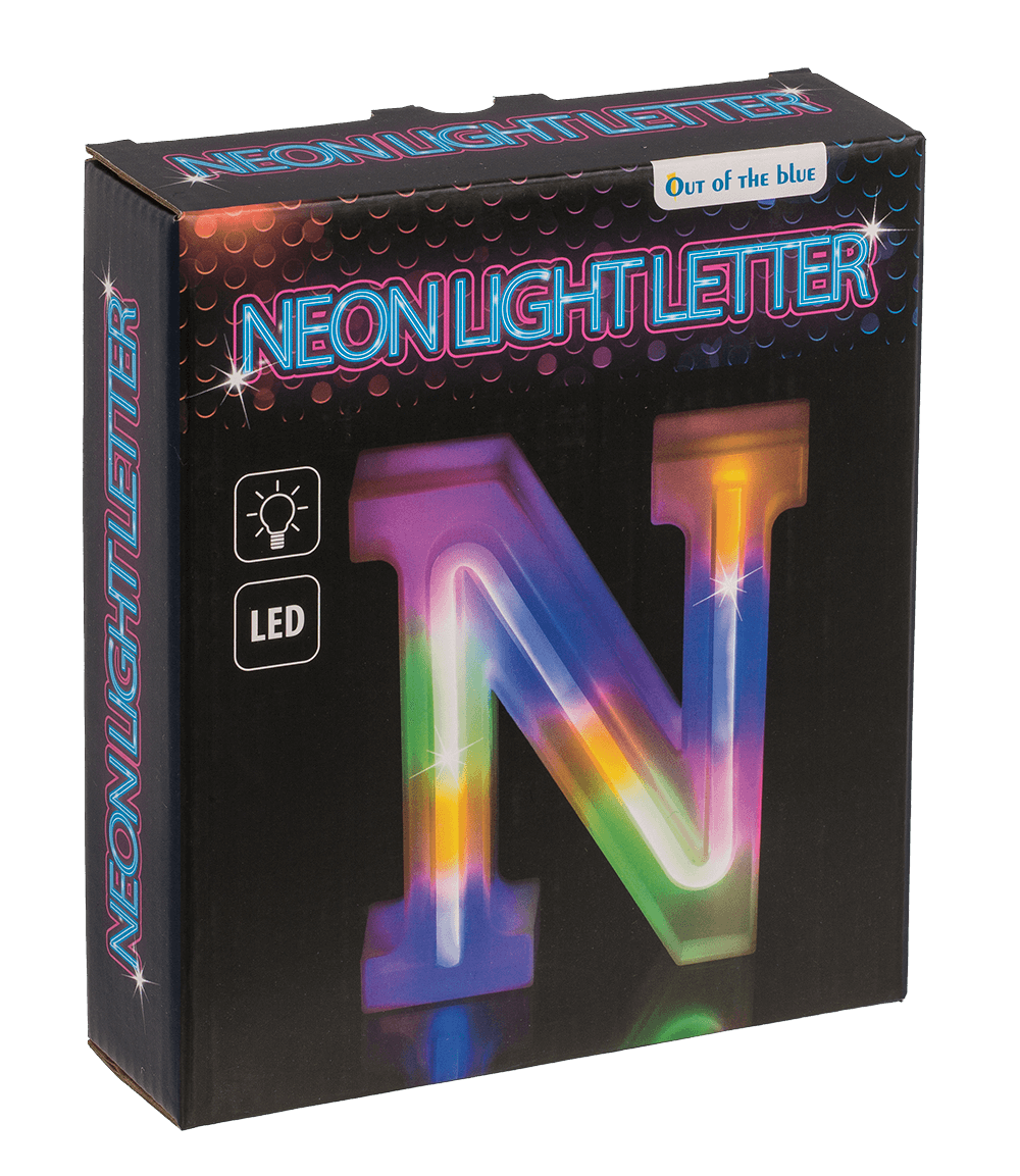 Neon Light Letter, N, Height: 16 cm, for