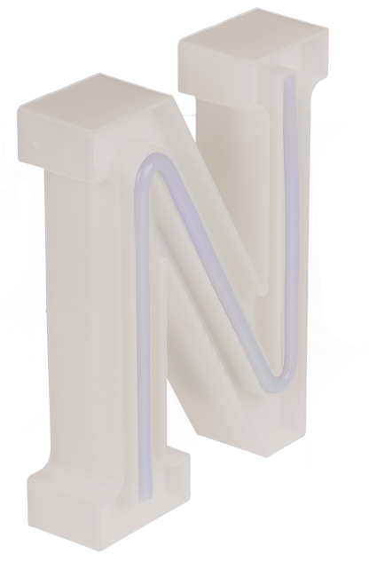 Neon Light Letter, N, Height: 16 cm, for