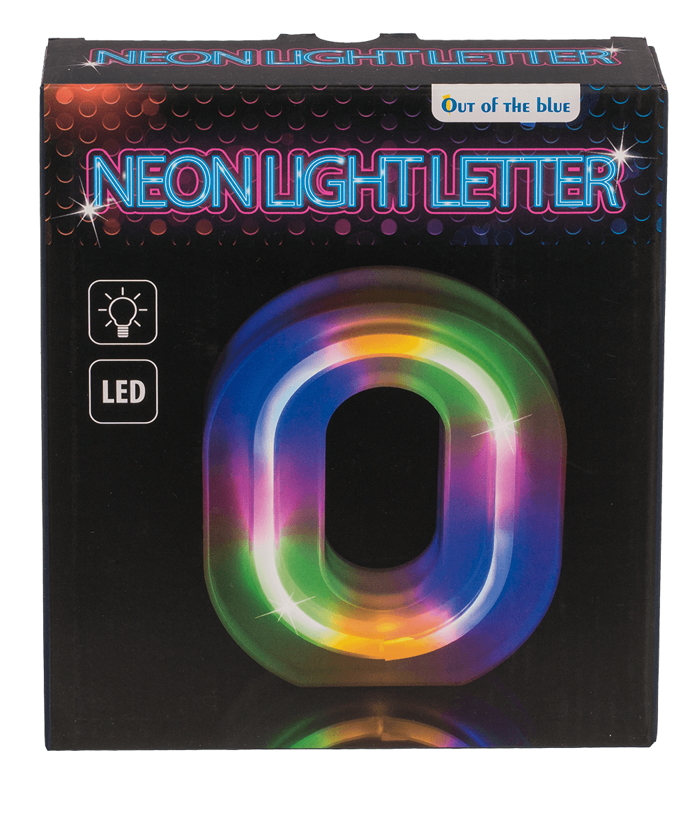Neon Light Letter, O, Height: 16 cm, for