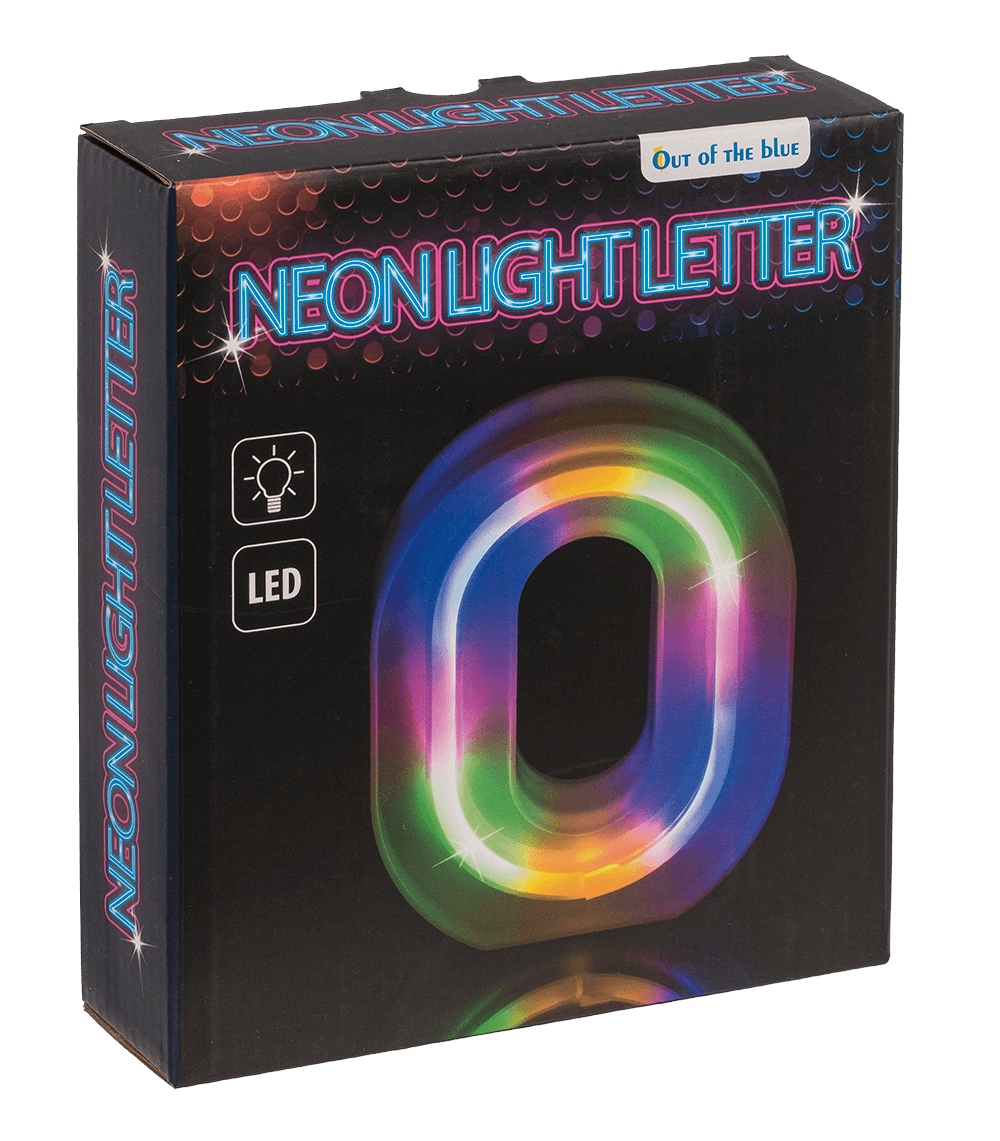 Neon Light Letter, O, Height: 16 cm, for