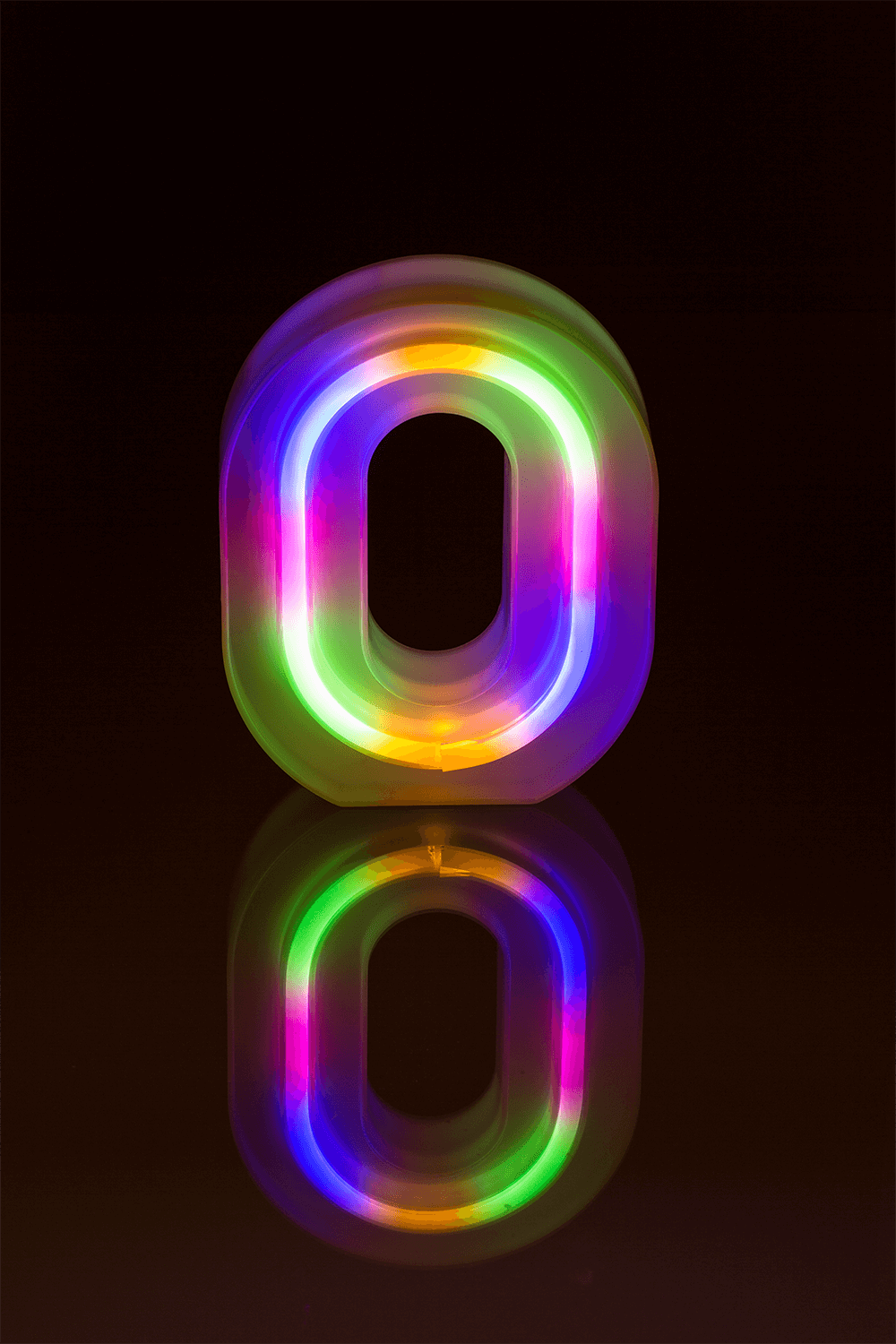 Neon Light Letter, O, Height: 16 cm, for