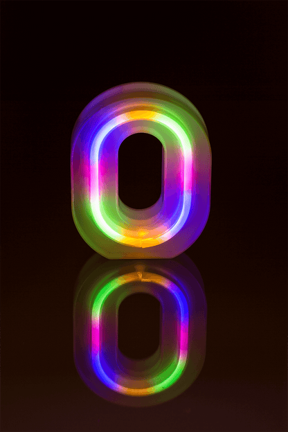 Neon Light Letter, O, Height: 16 cm, for