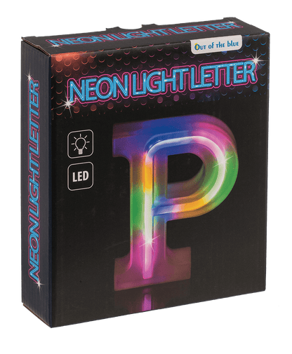 Neon Light Letter, P, Height: 16 cm, for