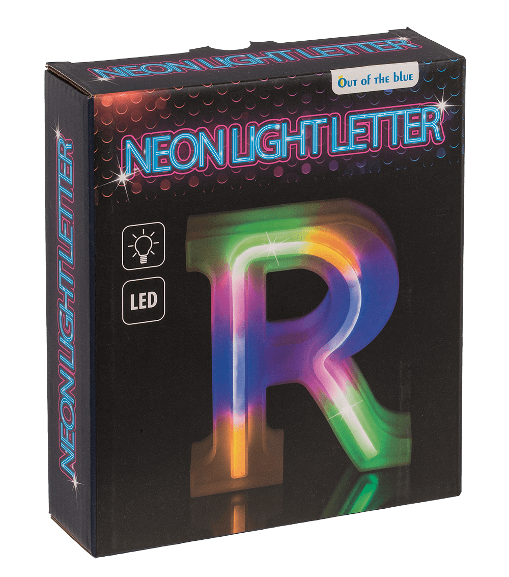 Neon Light Letter, R, Height: 16 cm, for